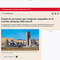 Empresas peruanas que compran compaas en el exterior alcanzan cifra rcord